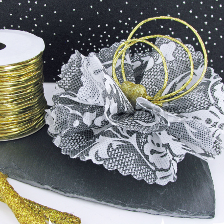 Cordon métallise arme or - sachet de 10 metres