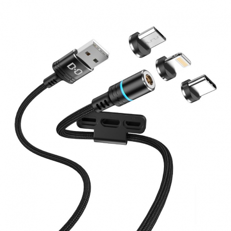 Câble 3 en 1 aimanté LMT tressé Nylon