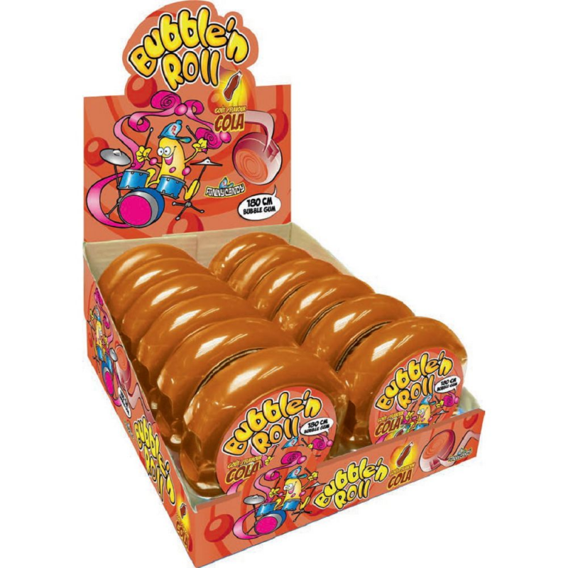Bubble N'Roll Chewing Gum 1m80 Fraise
