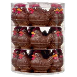 Sucettes chocolat décorées Pâques (3 modèles ass.) 15g Display A