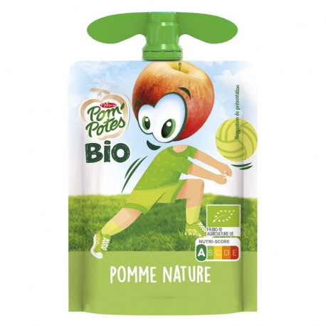 ~Gourdes Pom'Potes Pomme nature BIO 90g sans sucre ajouté