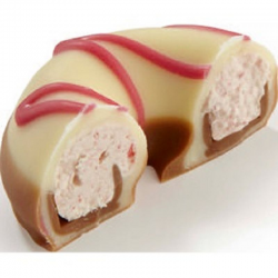 Chocolats Donuts Blanc fourrés crème Fraise vrac kg