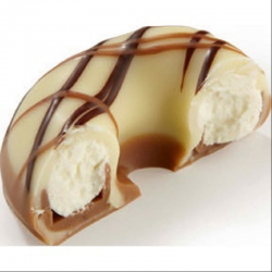 Chocolats Donuts blanc fourrés crème Vanille vrac kg