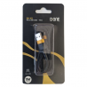 Câble micro USB tressé nylon / alliage noir 1m - Promotion