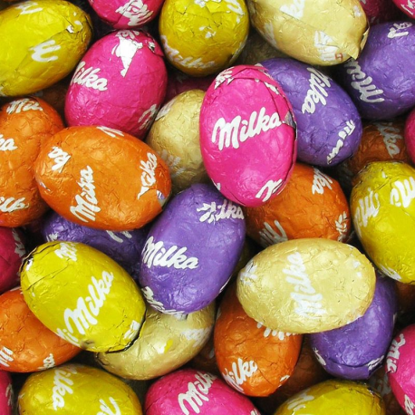 ~Milka petits oeufs mix fourrés 5 gouts sachet 500g