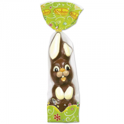 ~Lapin rieur lait décoré cello 450g - h: 32cm