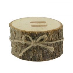 Porte alliances chene en rondin de bois