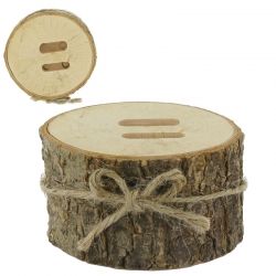 Porte alliances chene en rondin de bois