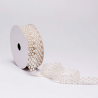 Bobine de ruban de perles blanc nacré 13mm x 3m