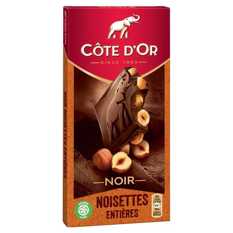 Noir - Noisettes Entières - Côte D'Or - 180 g