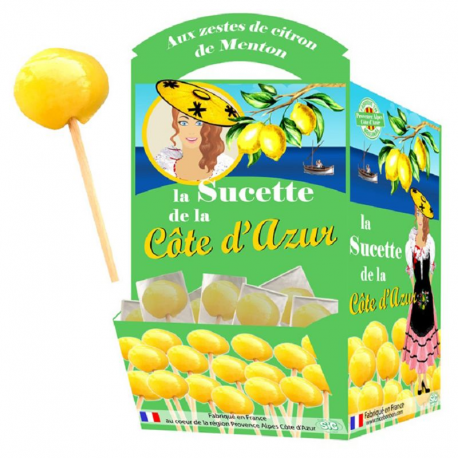 Sucettes côte d'Azur aux zestes de citron par 120