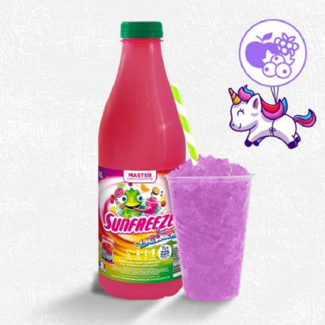 Concentré Master sun Freeze Licorne (pomme cassis framboise vanille) 1L pour Granité / Granita