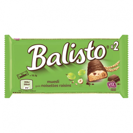 Balisto Muesli noisettes raisins 37g