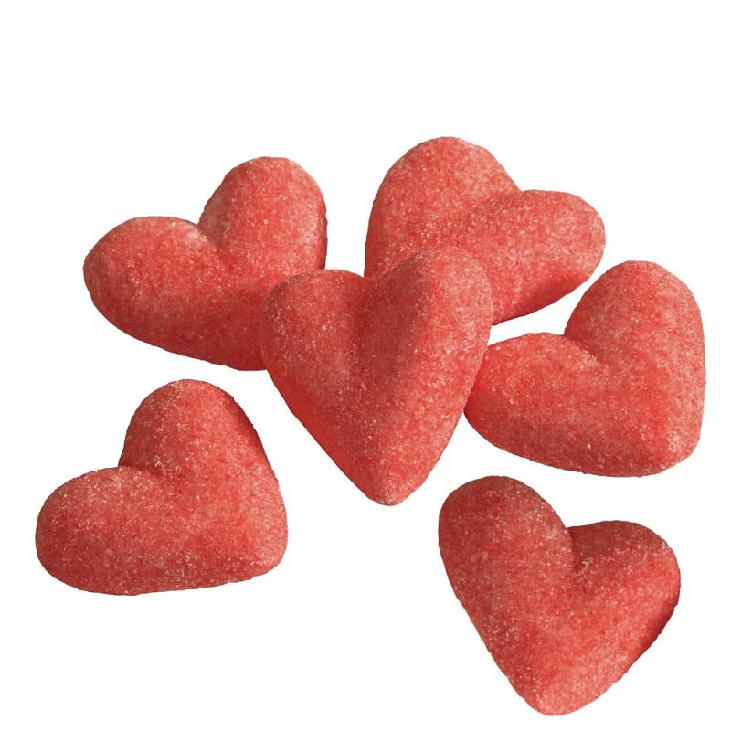 Bonbons rouges, cœurs, gomme tendre, amour, saint-valentin