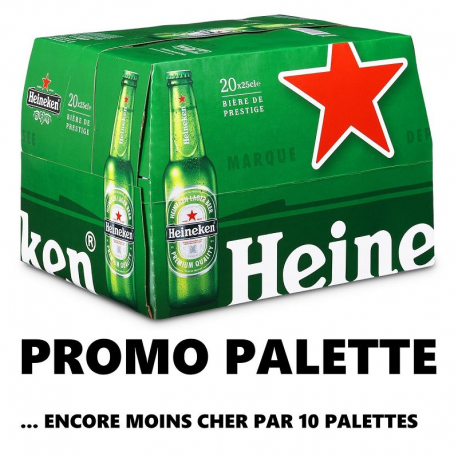 Heineken pack de 20x25cl VP - PROMO PALETTE