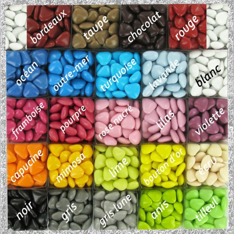 Mini coeurs au chocolat GRIS LUNE - 500g