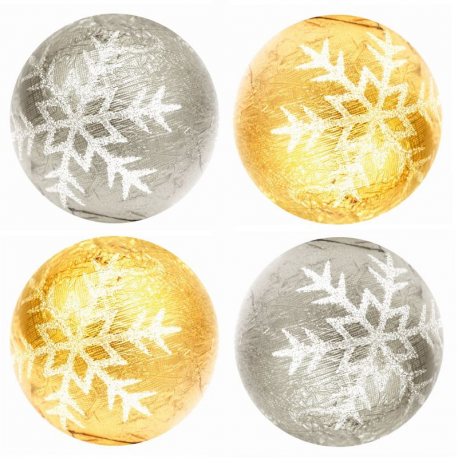 Boules de Noël chocolat panachés 6,5g vrac kg