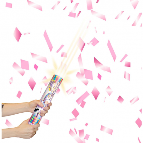 Canon lance cotillons ROSE GOLD- 30 cm fille