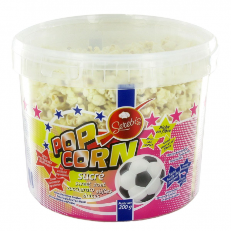 Seau pop corn sucré 200g en display-