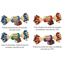Papillotes assorties Favier Milliat noir 70 % et lait 4,3kg