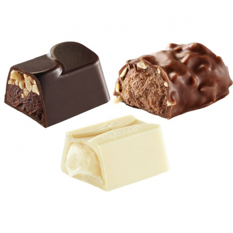 ~Pochette papillotes noir 70%, lait et blanc 300g Révillon
