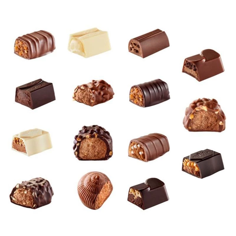 Chocolats de Noël - Boîte de chocolat bleue à partager 500g - Assortiment  de chocolats belges boite Métal 