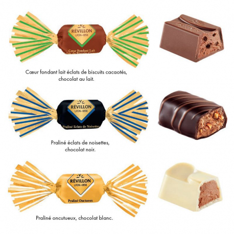 ~Papillotes assorties lait noir blanc Révillon 4.3kg