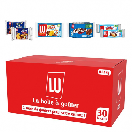 Boîte à gouter assortiment LU - 30 portions enfant pour 1 mois !