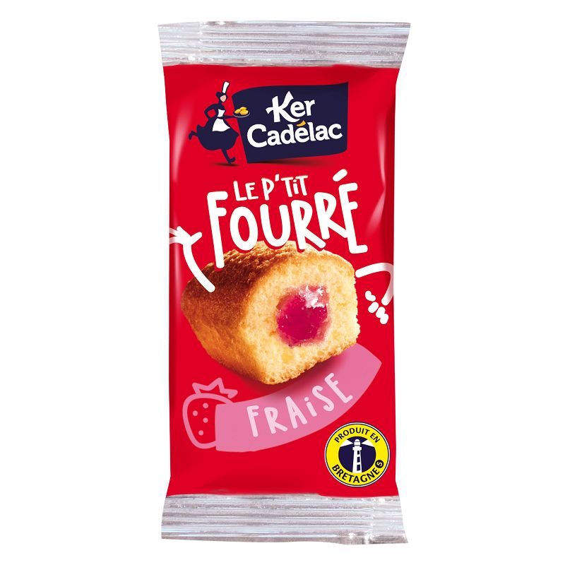 Gâteau fourré à la fraise p'tit lapin - Marque Repere - 140 g