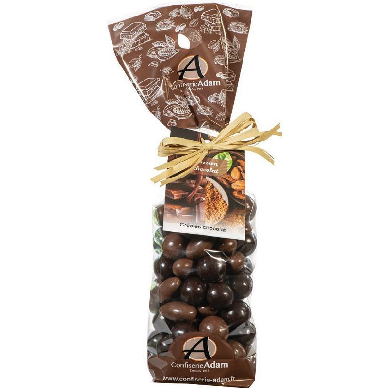 Sachet amandes et noisettes enrobées chocolat lait et noir 250g