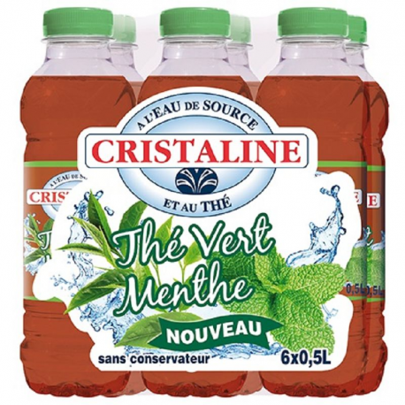 Cristaline thé vert menthe (4x6) Pet 50 cl