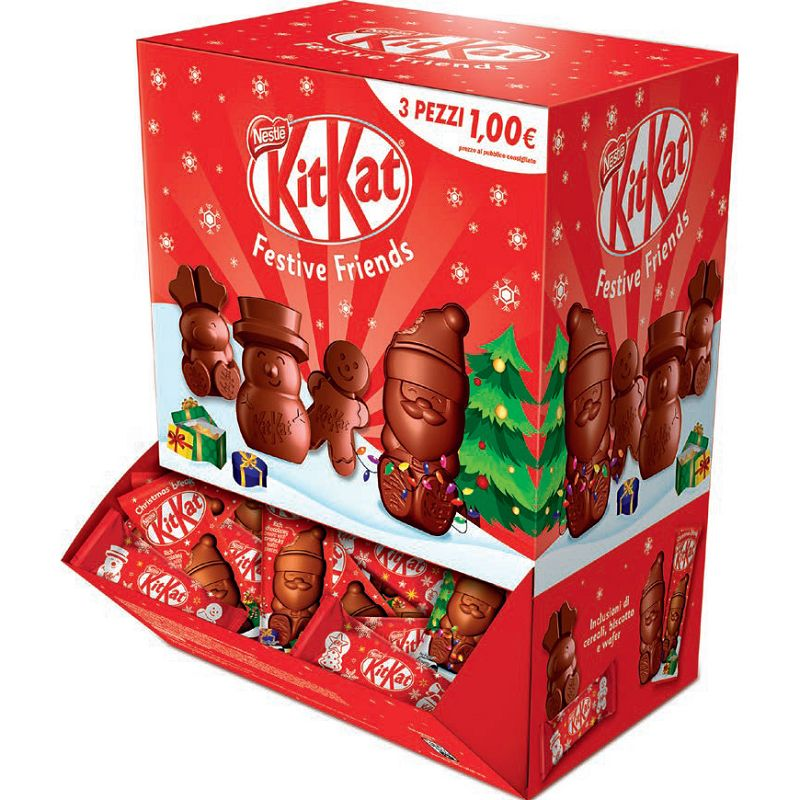 Coffret De 12 Pères-Noël En Chocolat Au Lait