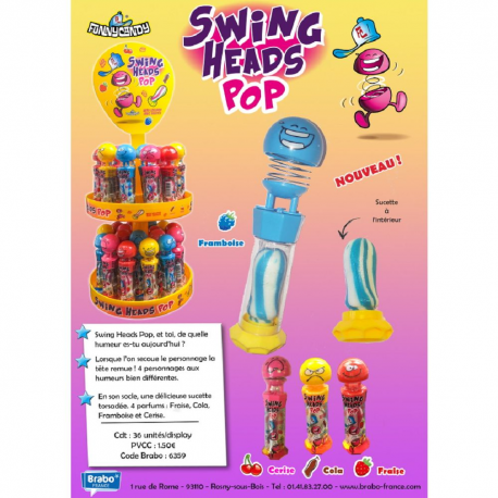 Swing Heads Pop Funny Candy