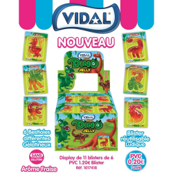 Blisters Dino jelly bestioles gélifiées Vidal - boîte de 66 (11x6)