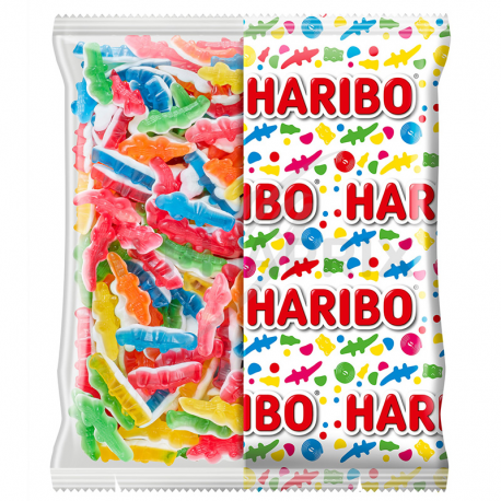 Haribo Croco bicolores gélifiés lisses kg