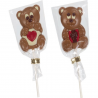 ~Sucettes chocolat ourson Sweety et Teddy sous cello 35g