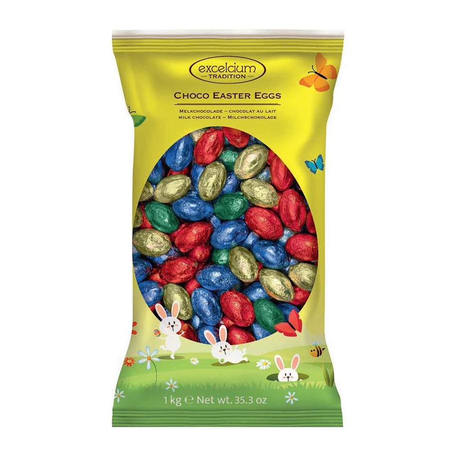 Oeufs de Pâques assortis chocolat au lait Kg