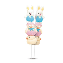 ~Brochettes mallow Pâques 50g - 29 cm