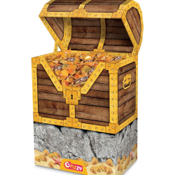 Chocomonnaie grand coffre filet pièces chocolat 80g
