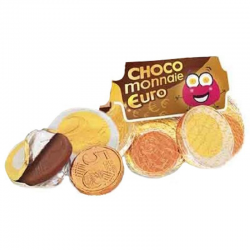 Chocomonnaie grand coffre filet pièces chocolat 80g