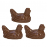 ~Mini poules fourrées praliné noisette lait 3cm vrac