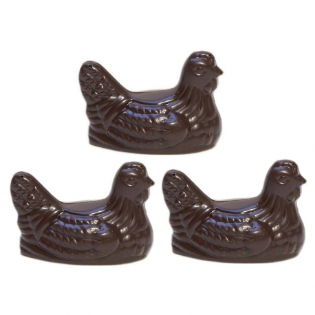 ~Mini poules fourrées praliné noisette noir 3cm vrac