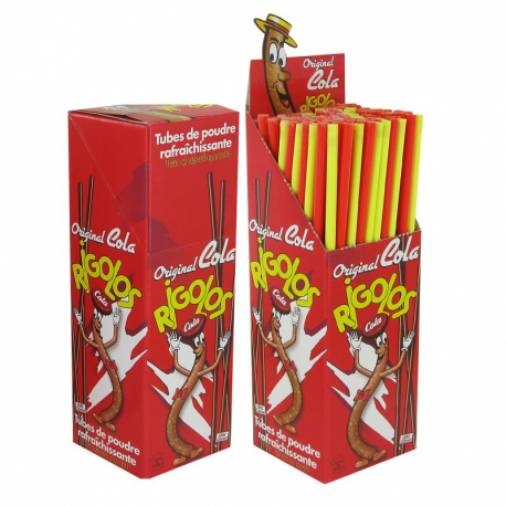 Tubes poudre Rigolos cola (environ 28cm) - boîte de 120