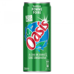 Oasis pomme poire boîte 33 cl