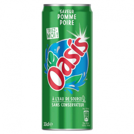 Oasis pomme poire boîte 33 cl