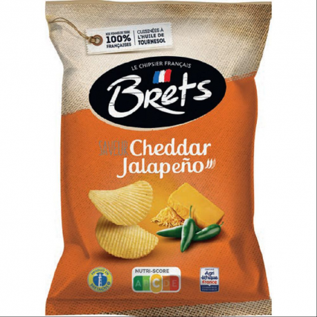 Chips Brets Cheddar Jalapeno 125g