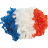 Perruque supporter bleu blanc rouge