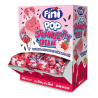Sucettes Fini pop Fraise avec pépites tubo de 100