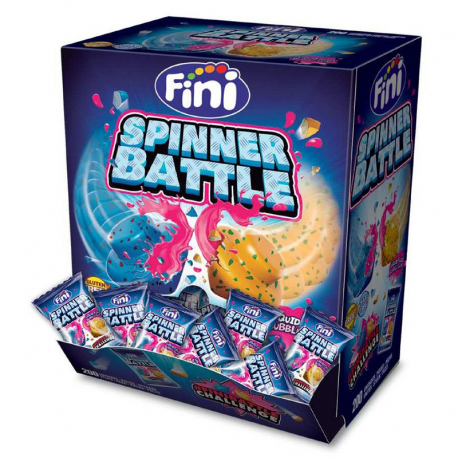 Bubble gum Spinner battle Fini - boîte de 200