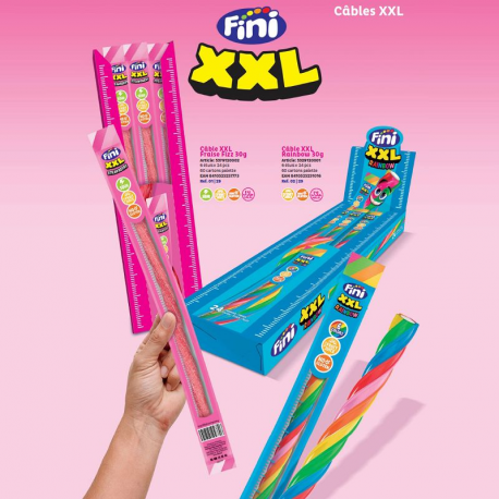 Cables XXL Fraise Fizz enveloppés 30g